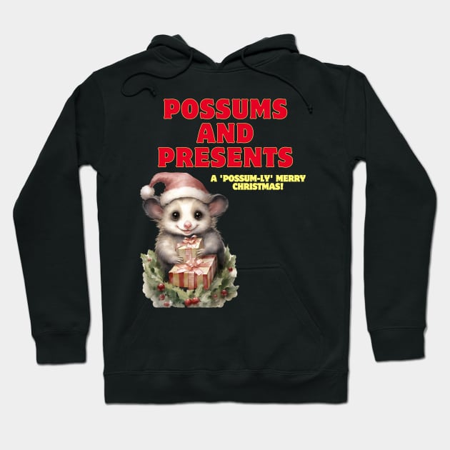 Possums and Presents Hoodie by FehuMarcinArt